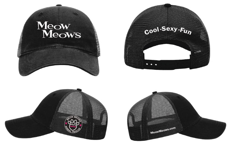 Meow Meows Black Trucker Hat