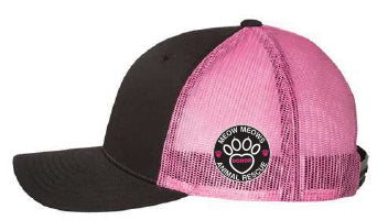Corporate Outline Black_Neon Pink_Trucker Hat