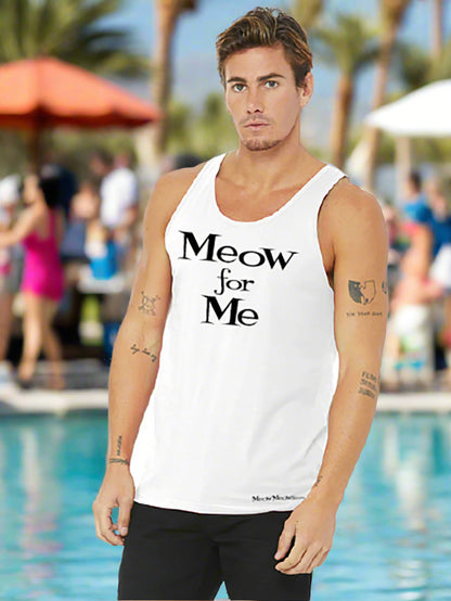 Meow For Me White Tank