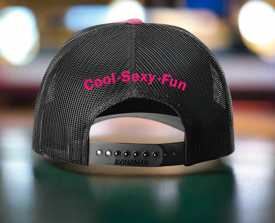 Meow for Me Hot Pink/ Black Trucker Hat
