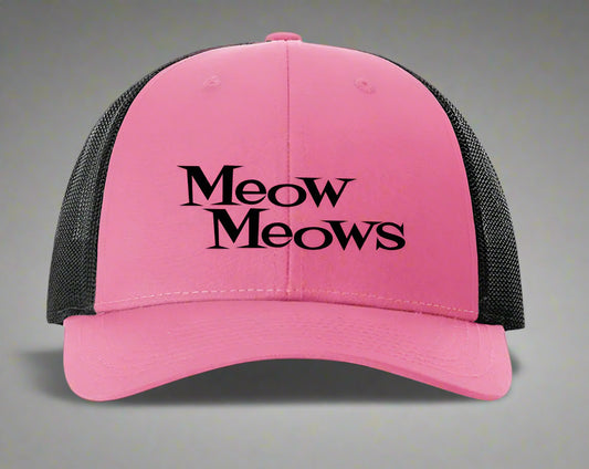 Meow Meows Hot Pink/ Black Trucker Hat
