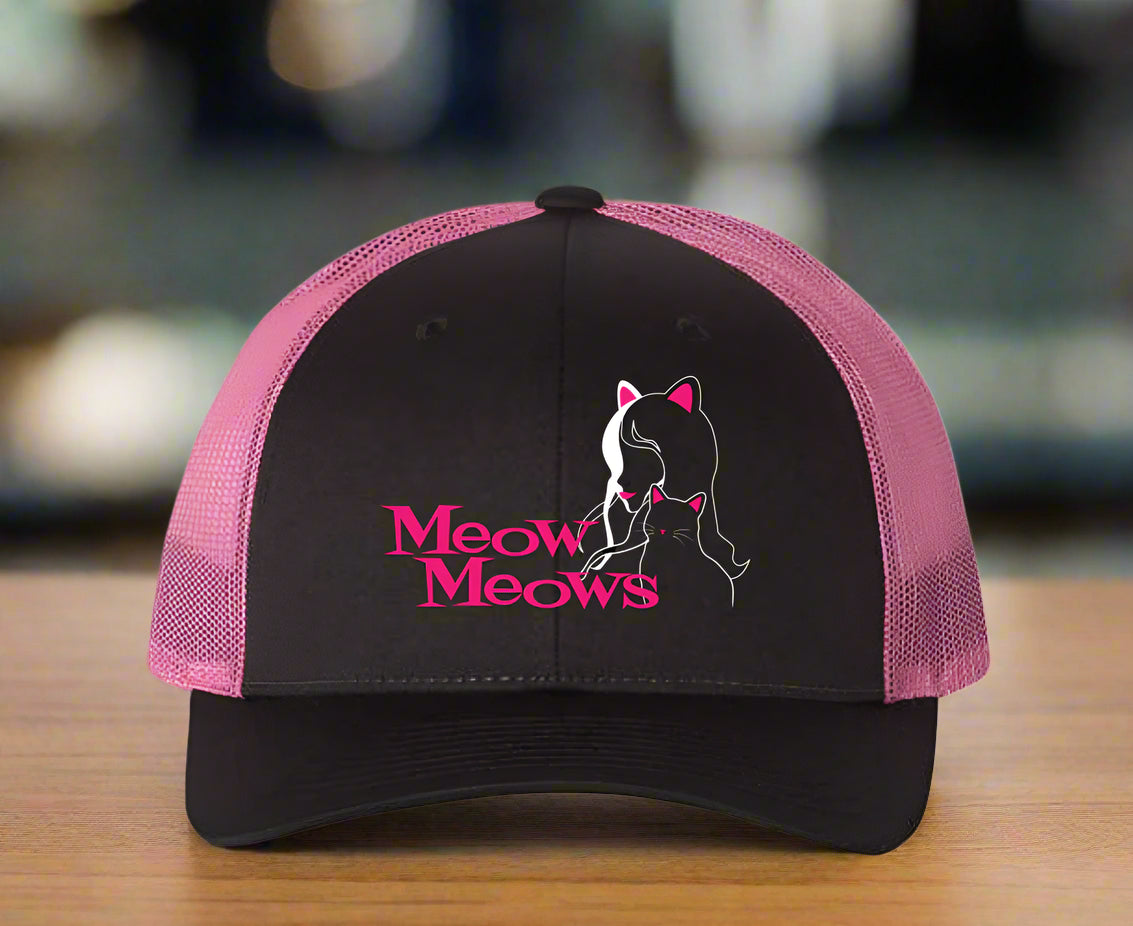 Corporate Outline Black_Neon Pink_Trucker Hat