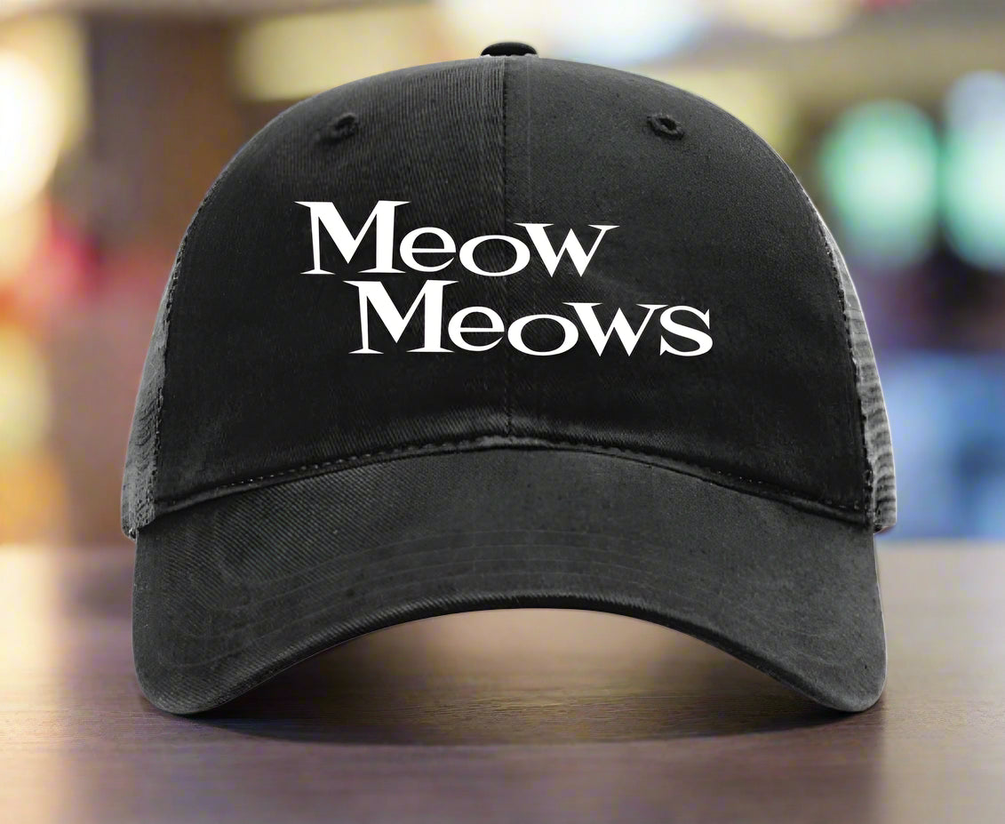 Meow Meows Black Trucker Hat