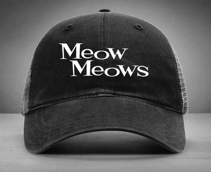 Meow Meows Black/ Charcoal Trucker Hat