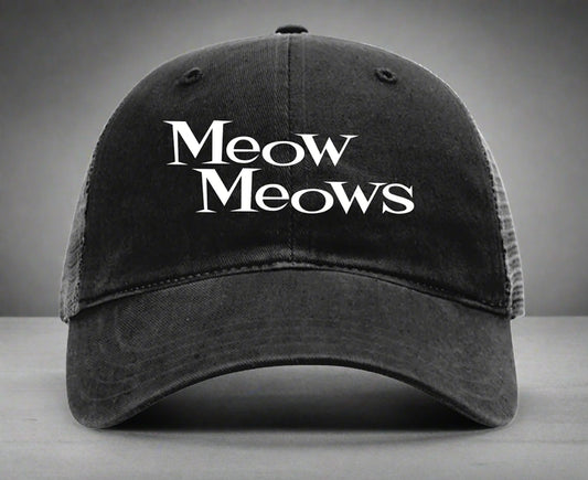 Meow Meows Black/ Charcoal Trucker Hat