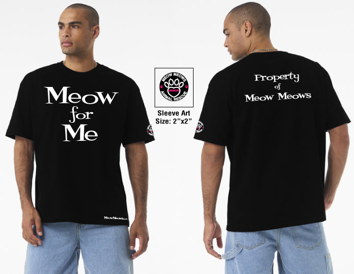 Meow For Me Black Heavyweight T-shirt