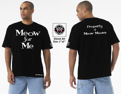 Meow For Me Black Heavyweight T-shirt