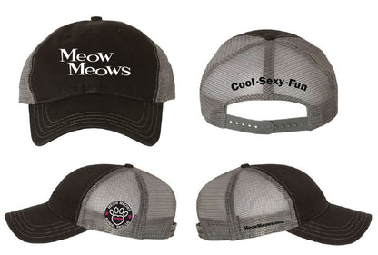 Meow Meows Black/ Charcoal Trucker Hat